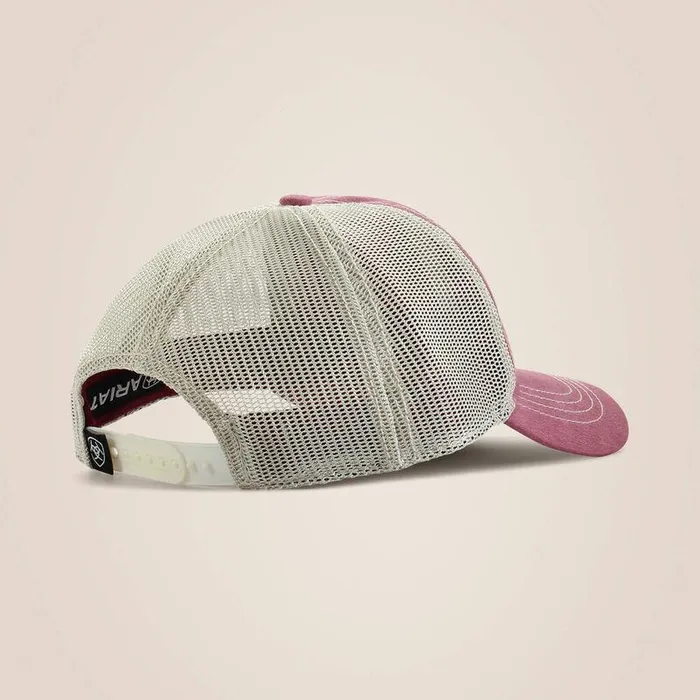 Women Hats and Caps Ariat Round Logo Patch Cap Pink