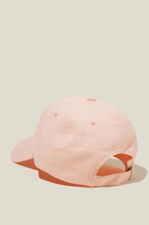 Women Hats Cotton On Classic Dad Cap Stitched Flowerpink