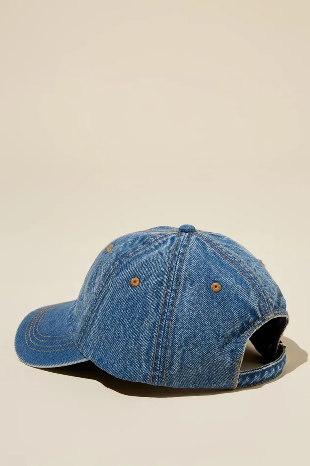 Women Hats Cotton On Classic Dad Cap Washed Denimsurfers Blue