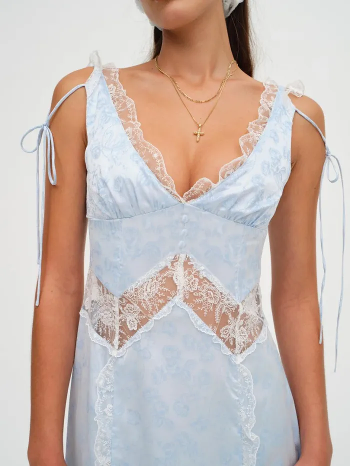 Women Hattie Jacquard Maxi Dress Blue For Love and Lemons Dresses Women Hattie Jacquard Maxi Dress Blue For Love and Lemons Dresses