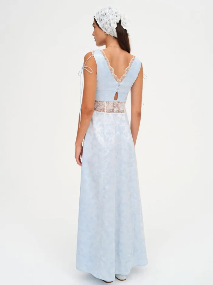 Women Hattie Jacquard Maxi Dress Blue For Love and Lemons Dresses Women Hattie Jacquard Maxi Dress Blue For Love and Lemons Dresses