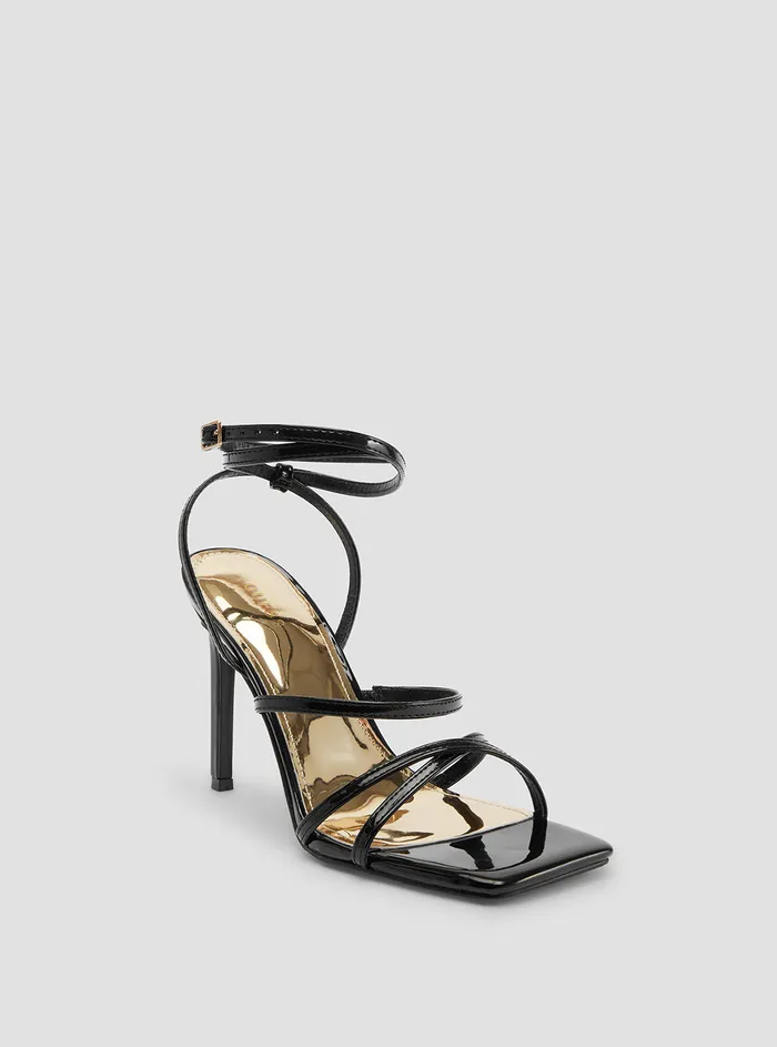 Women Heels GUESS Black Sabie Patent High Heels