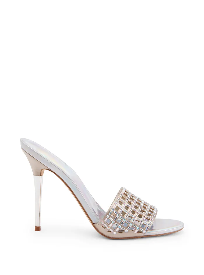 Women Heels GUESS Silver Mably Crystal High Heels Women Heels GUESS Silver Mably Crystal High Heels