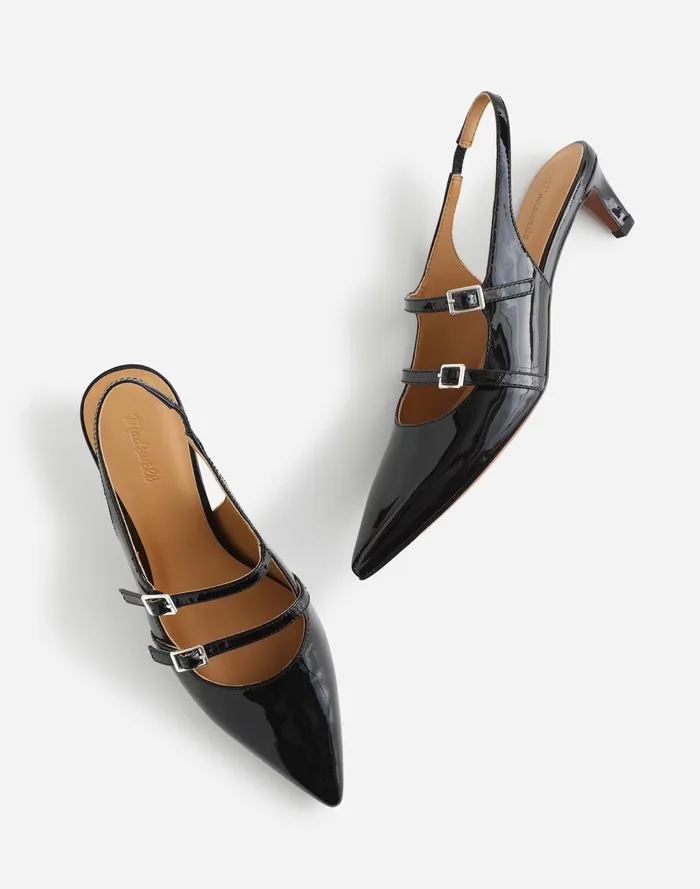 Women Heels Madewell The Davina Slingback Pump True Black