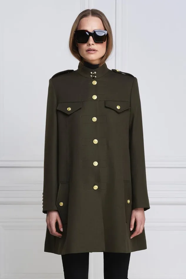 Women Highbury Cape Coat Khaki Barathea Holland Cooper Tailoring