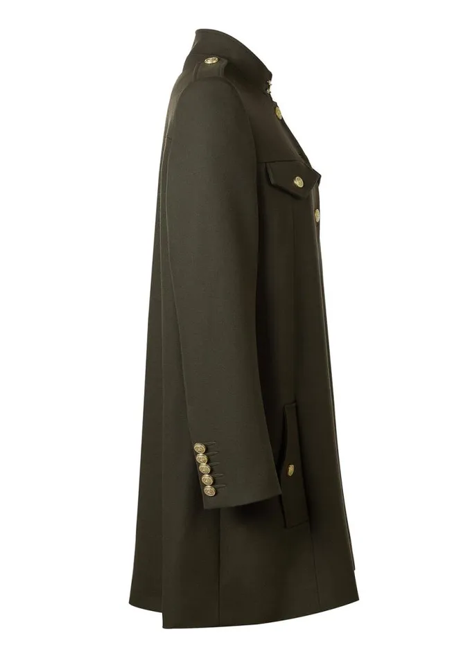 Women Highbury Cape Coat Khaki Barathea Holland Cooper Tailoring