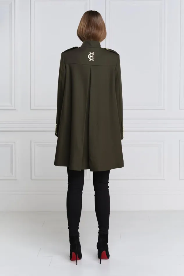 Women Highbury Cape Coat Khaki Barathea Holland Cooper Tailoring