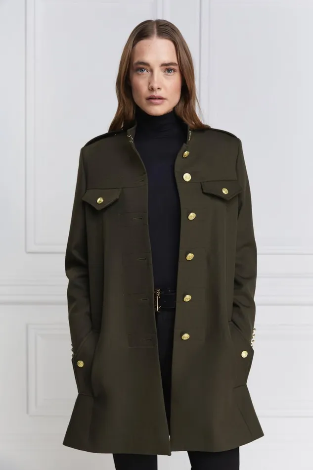 Women Highbury Cape Coat Khaki Barathea Holland Cooper Tailoring