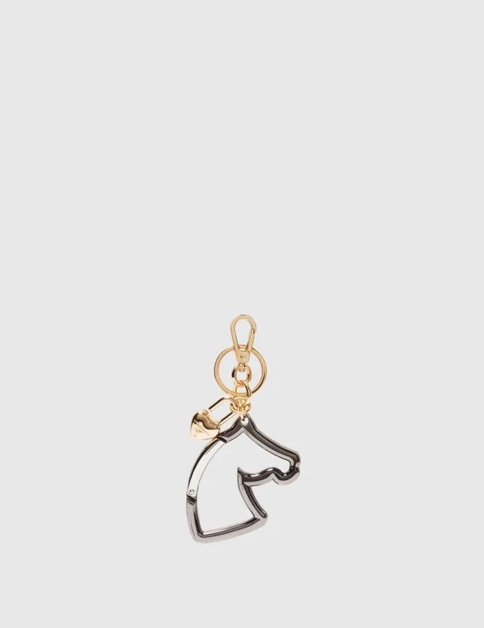 Women Horse Heart Locket Keychain Multicolour Stella McCartney Keyring And Charms