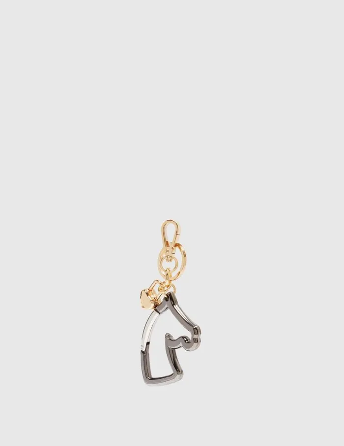 Women Horse Heart Locket Keychain Multicolour Stella McCartney Keyring And Charms