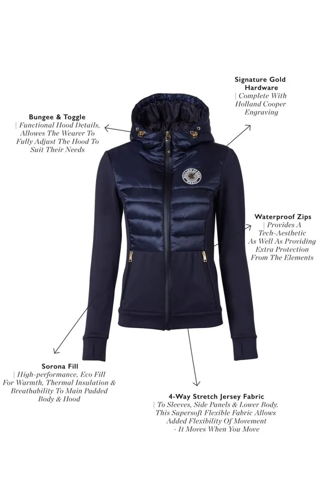 Women Hybrid Shell Jacket Ink Navy Holland Cooper Jackets Women Hybrid Shell Jacket Ink Navy Holland Cooper Jackets