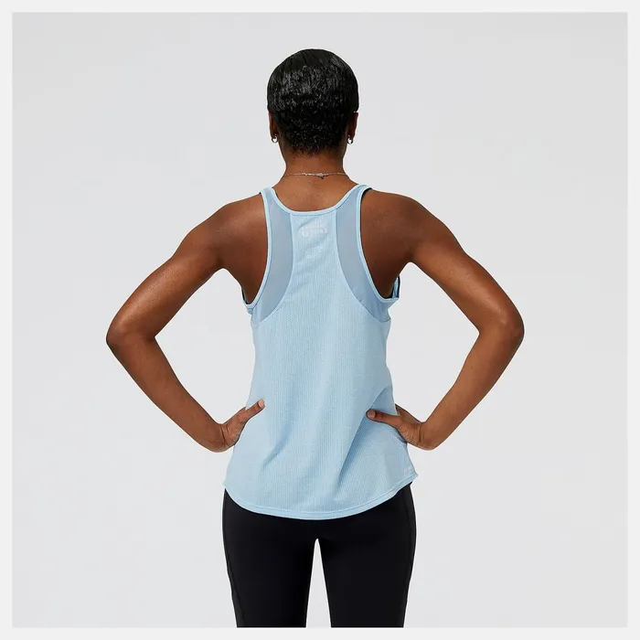 Women Impact Run Tank Blue Haze Heather New Balance Shirts