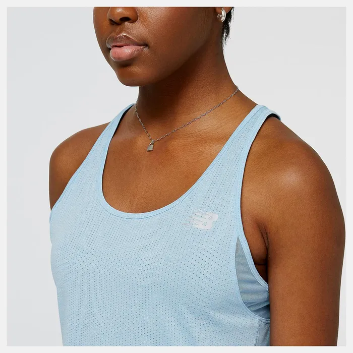Women Impact Run Tank Blue Haze Heather New Balance Shirts