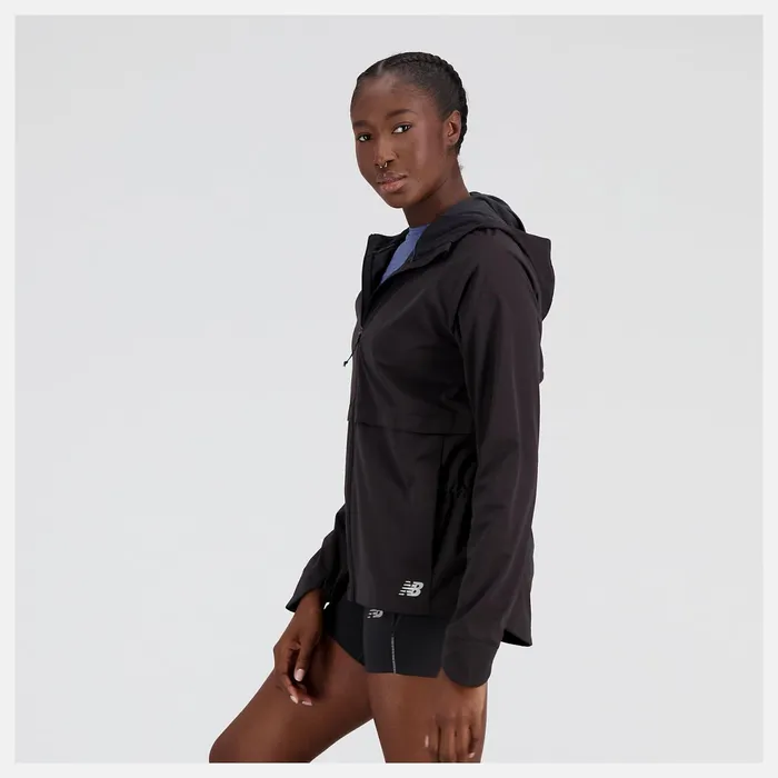 Women Impact Run Water Defy Jacket Black New Balance Jackets and Vests