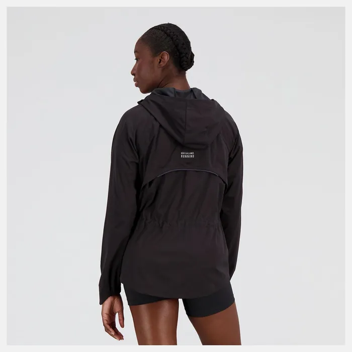 Women Impact Run Water Defy Jacket Black New Balance Jackets and Vests