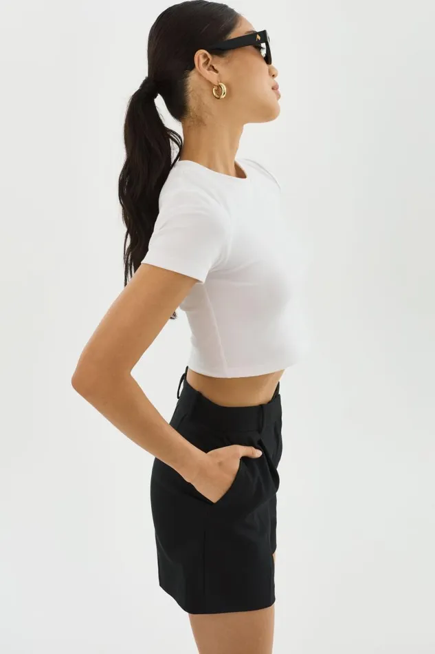 Women INGA Cropped TShirt White LAMARQUE Tops