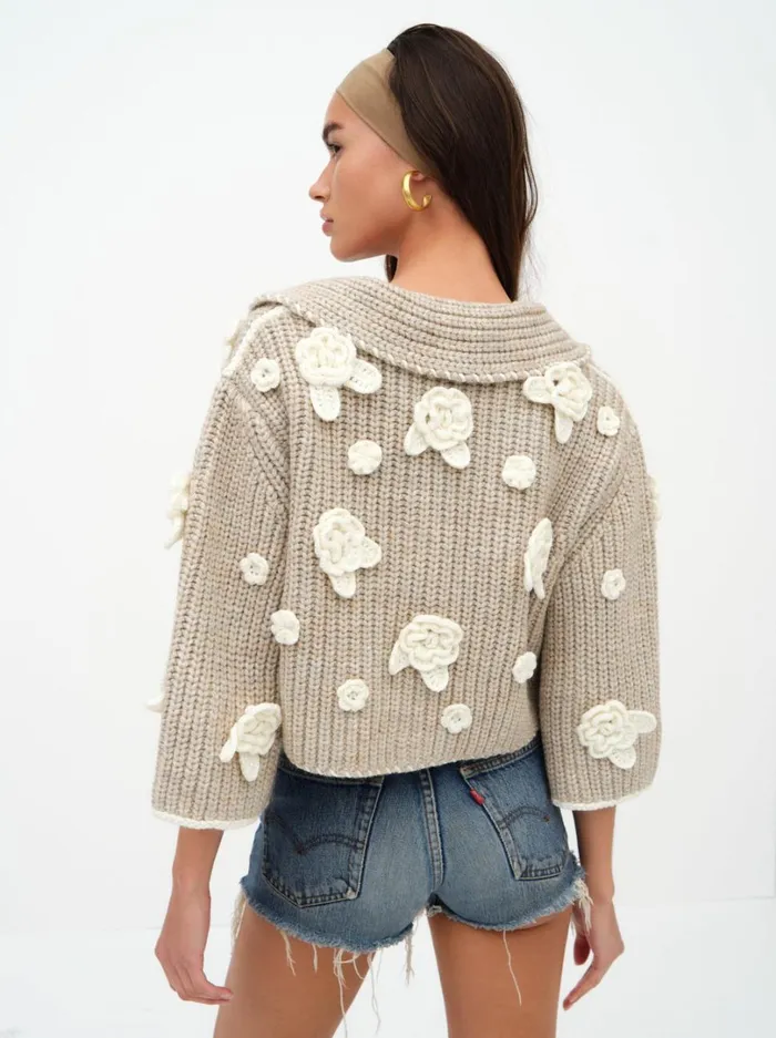 Women Ivy Cardigan Grey For Love and Lemons Tops