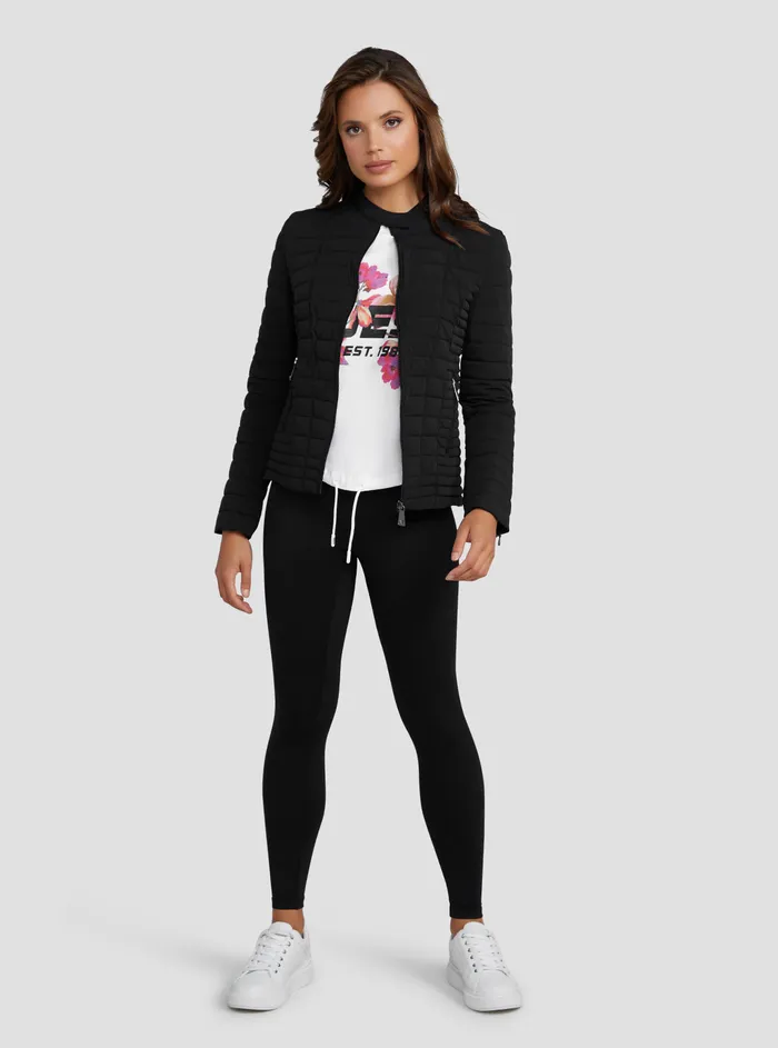 Women Jackets and Coats GUESS Eco Black Vona Jacket Women Jackets and Coats GUESS Eco Black Vona Jacket