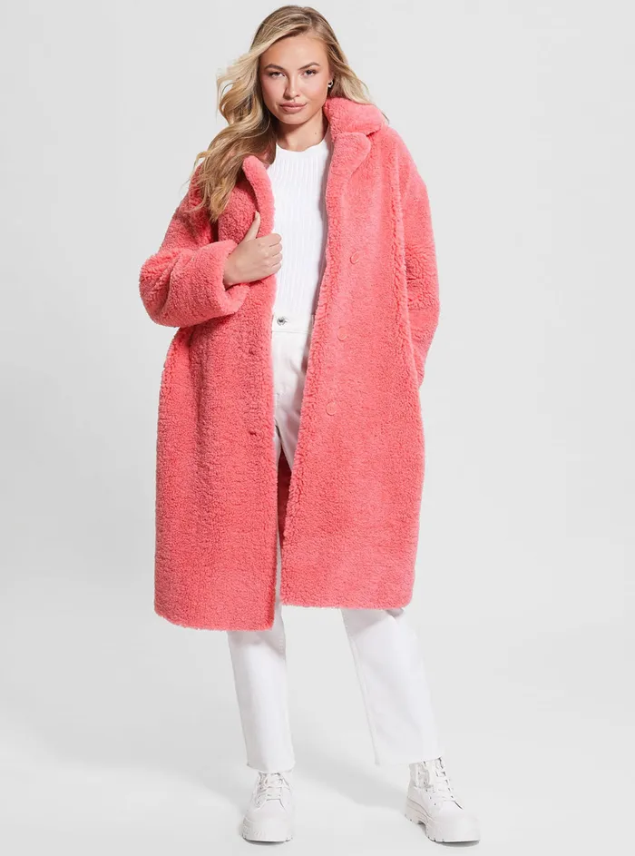 Women Jackets and Coats GUESS Eco Rose Alina Coat Women Jackets and Coats GUESS Eco Rose Alina Coat