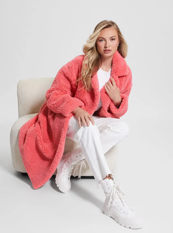 Women Jackets and Coats GUESS Eco Rose Alina Coat Women Jackets and Coats GUESS Eco Rose Alina Coat