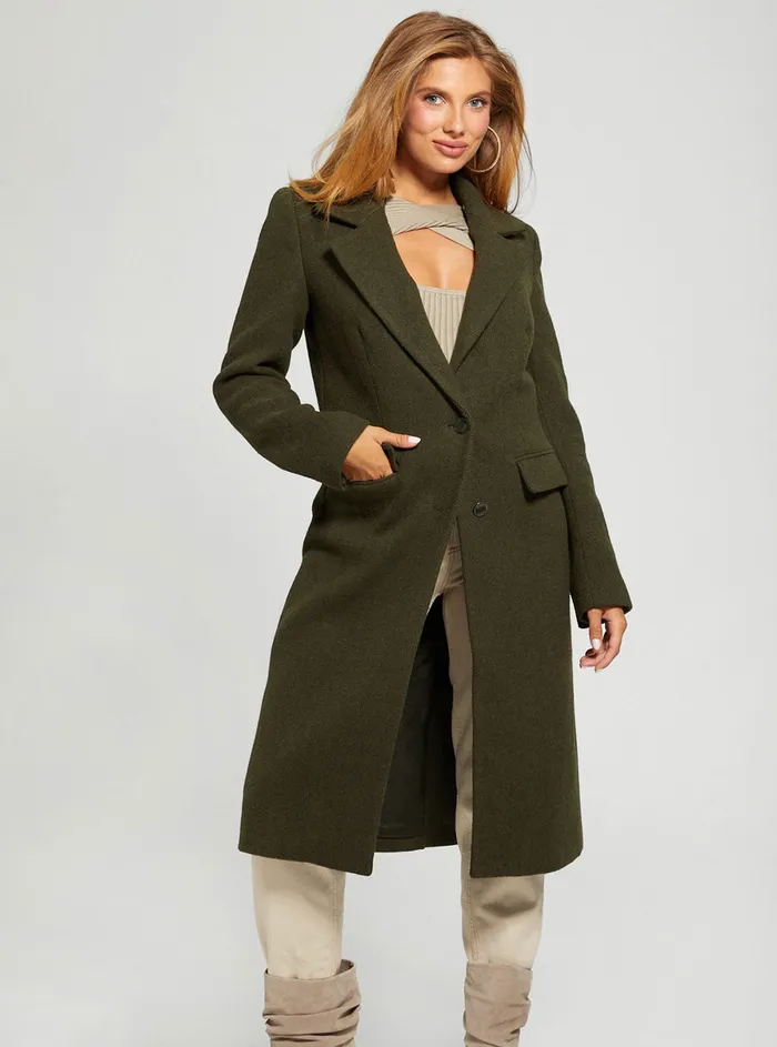 Women Jackets and Coats GUESS Green Multi Laurence Coat