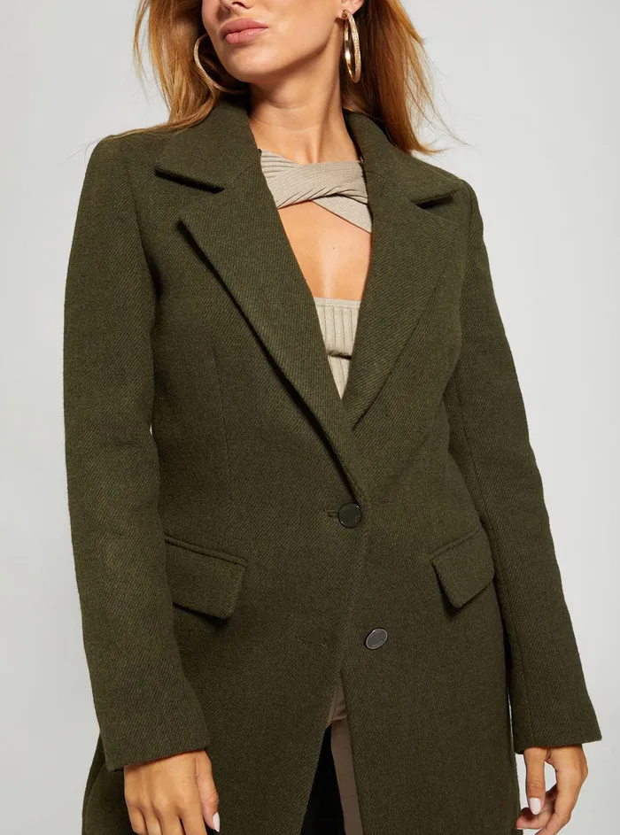 Women Jackets and Coats GUESS Green Multi Laurence Coat