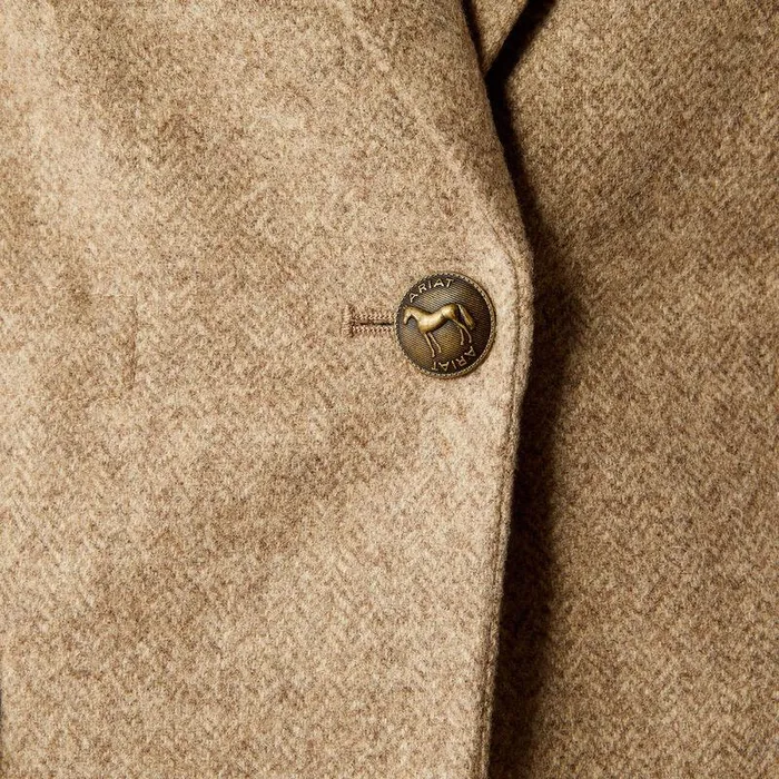 Women Jackets and Vests Ariat Dornie Blazer Camel Herringbone Women Jackets and Vests Ariat Dornie Blazer Camel Herringbone