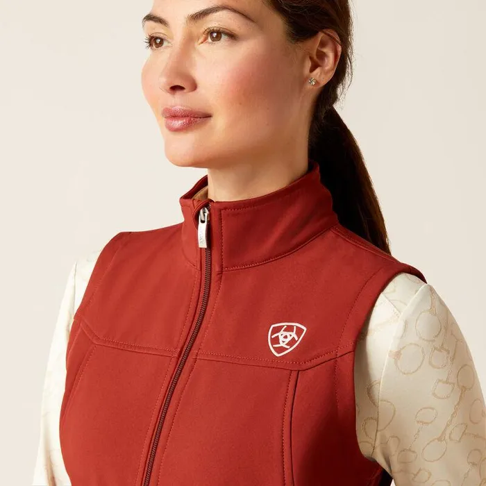 Women Jackets and Vests Ariat New Team Softshell Vest Fired Brick Women Jackets and Vests Ariat New Team Softshell Vest Fired Brick