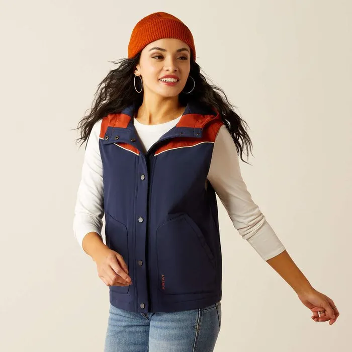 Women Jackets and Vests Ariat Pioneer StretchShell Vest Navypicante