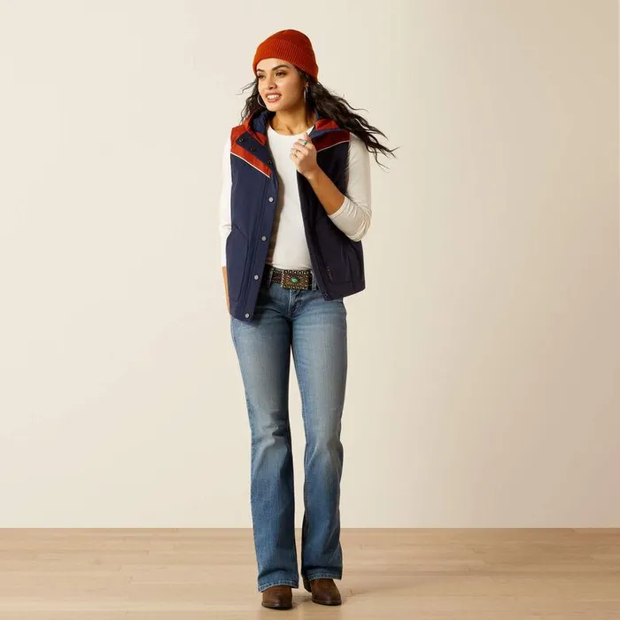 Women Jackets and Vests Ariat Pioneer StretchShell Vest Navypicante Women Jackets and Vests Ariat Pioneer StretchShell Vest Navypicante