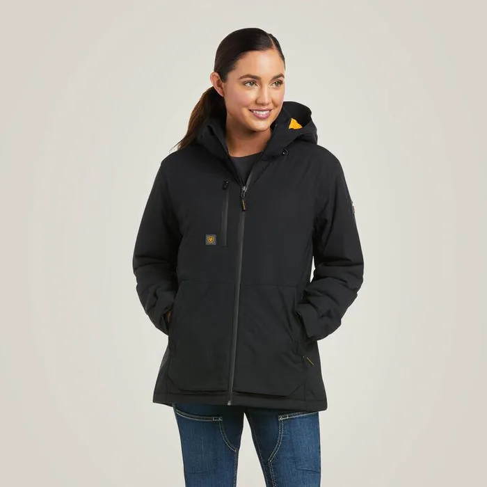 Women Jackets and Vests Ariat Rebar Storm Fighter 20 Waterproof Jacket Black