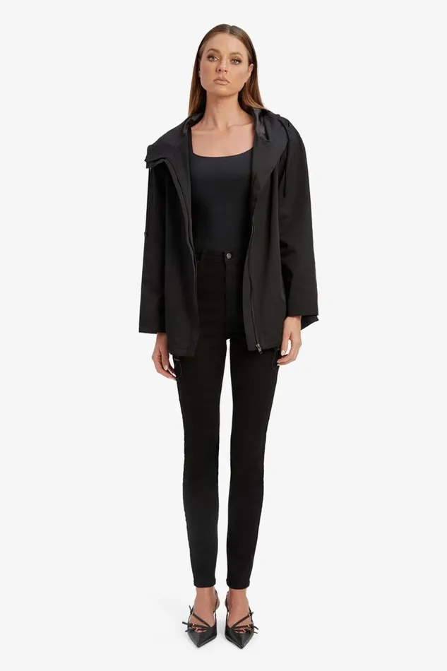 Women Jackets Bardot Astora Hooded Jacket In Black Black Women Jackets Bardot Astora Hooded Jacket In Black Black
