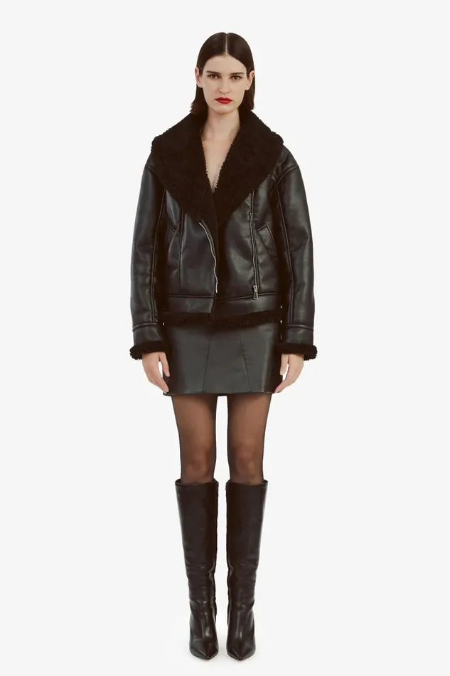 Women Jackets Bardot Dasha Vegan Leather Jacket In Black Black