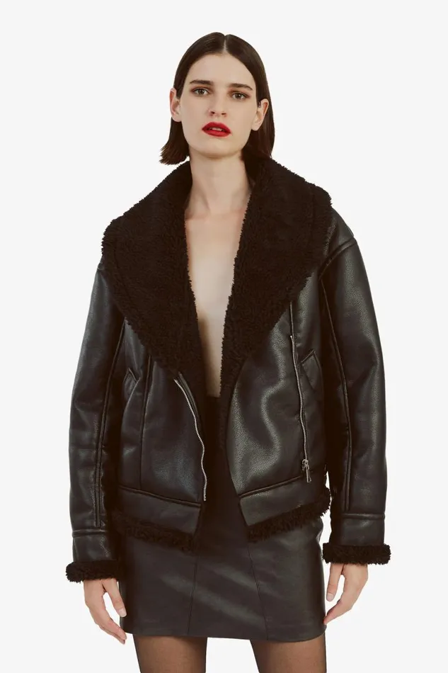 Women Jackets Bardot Dasha Vegan Leather Jacket In Black Black