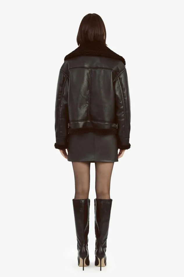 Women Jackets Bardot Dasha Vegan Leather Jacket In Black Black