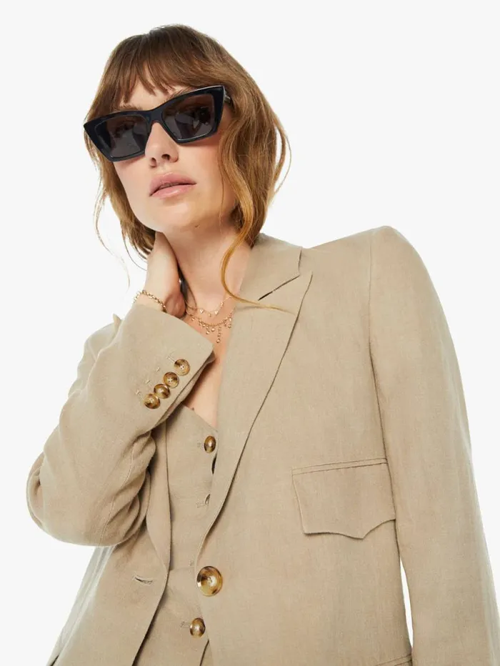 Women Jackets Mother Denim Elaine Blazer Beige light