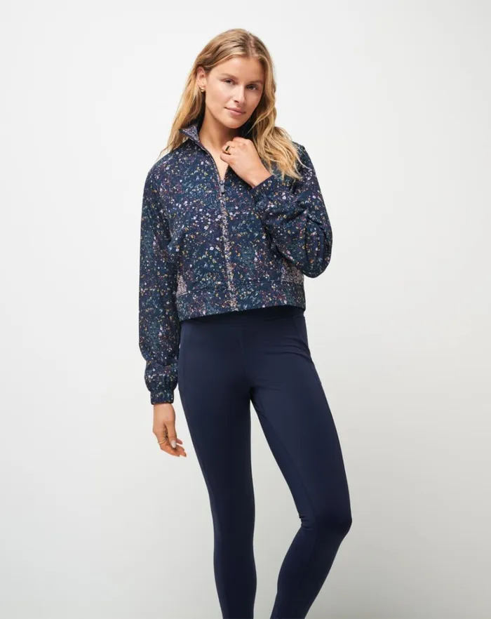 Women Jackets TravisMathew BALANCING ACT FULL ZIP Navy Blazer Multi