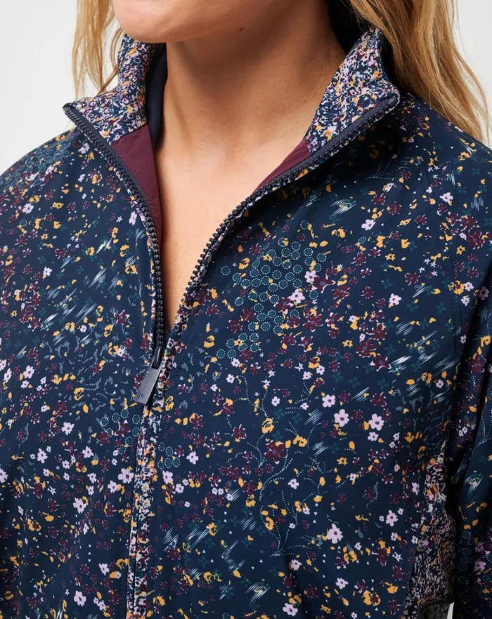 Women Jackets TravisMathew BALANCING ACT FULL ZIP Navy Blazer Multi