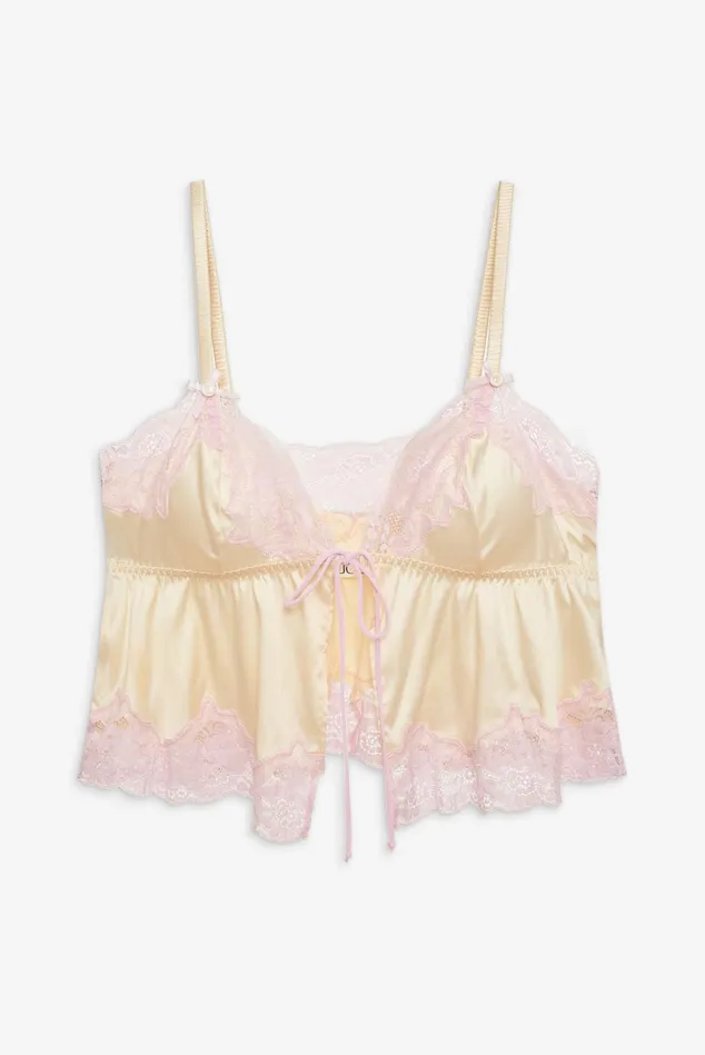 Women Jaden Sleep Top Yellow For Love and Lemons Lingerie
