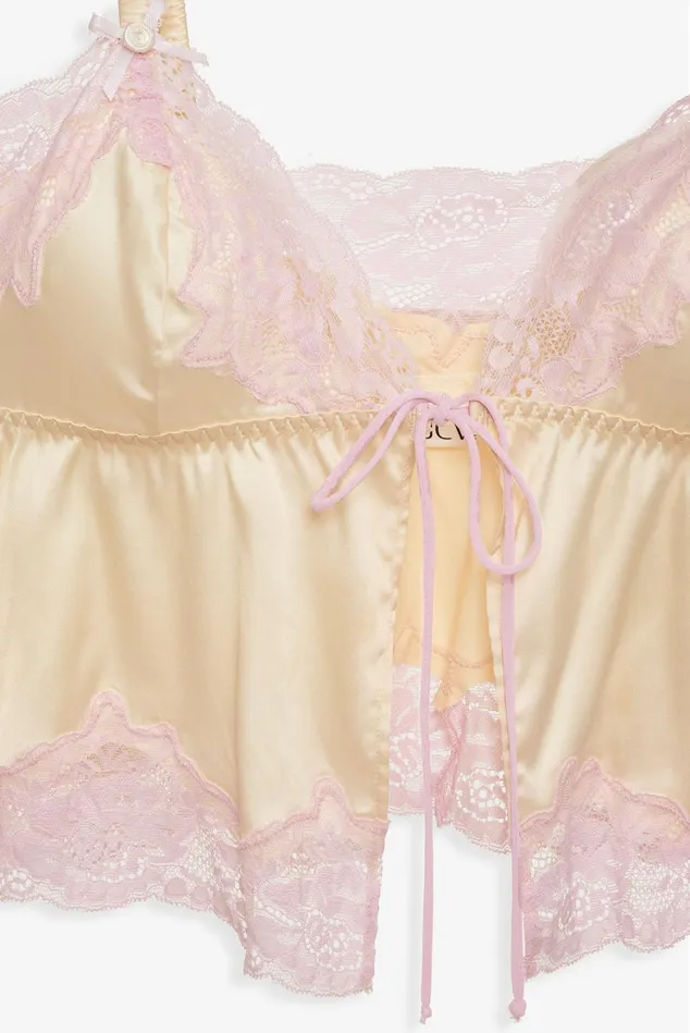 Women Jaden Sleep Top Yellow For Love and Lemons Lingerie