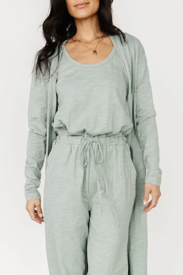 Women Janae Jumpsuit Cardigan Set Sage Baltic Born Jumpsuits and Rompers