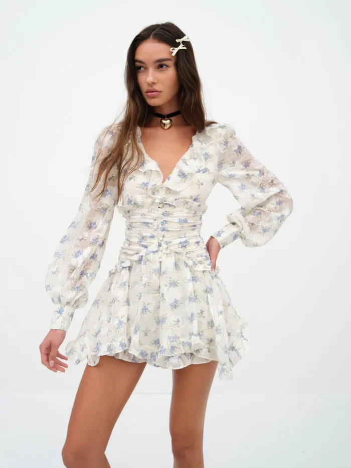 Women Jayleen Mini Dress Blue For Love and Lemons Dresses Women Jayleen Mini Dress Blue For Love and Lemons Dresses