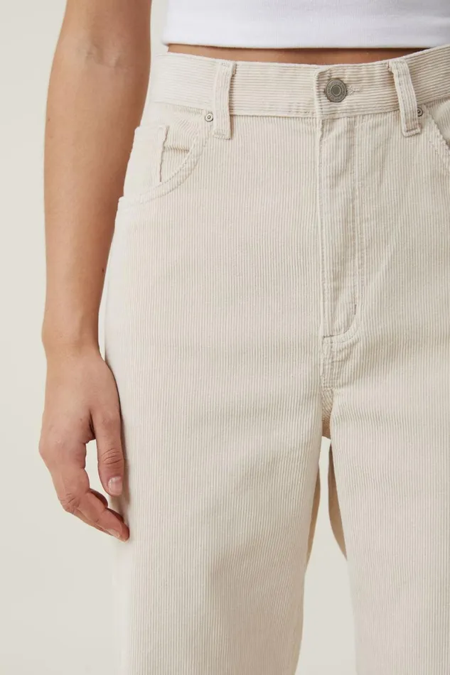Women Jeans Cotton On Cord Straight Jean Porcelain