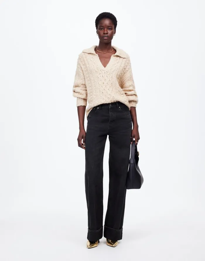 Women Jeans Madewell LowSlung Baggy Jeans Garza Wash