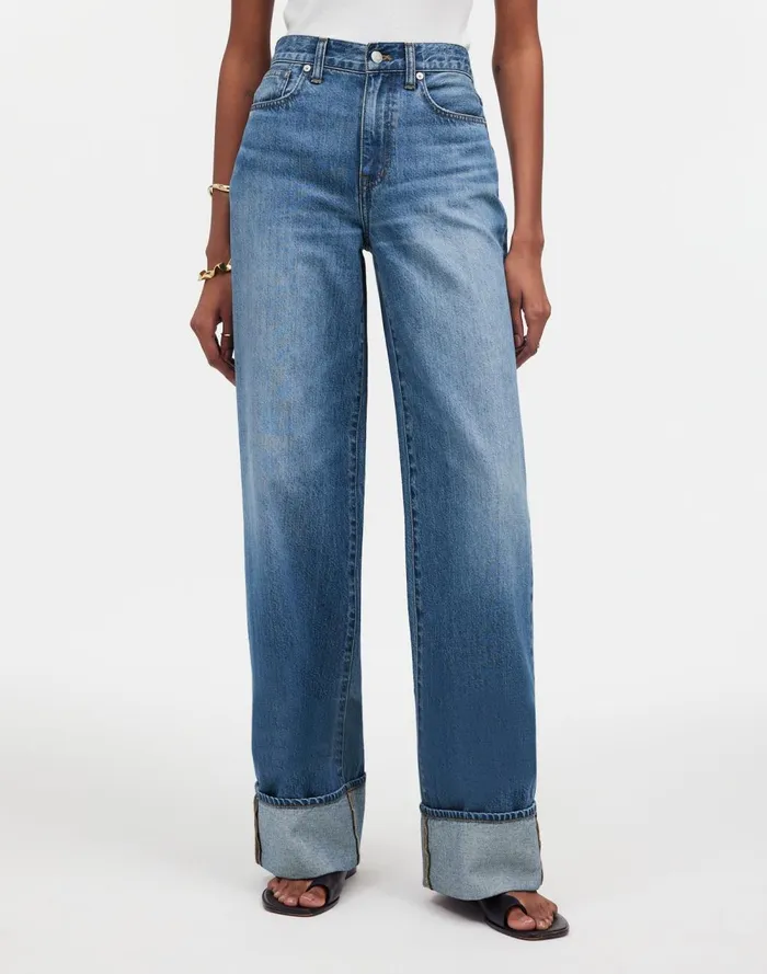Women Jeans Madewell SuperwideLeg Jeans In Fannin Wash Fannin Wash