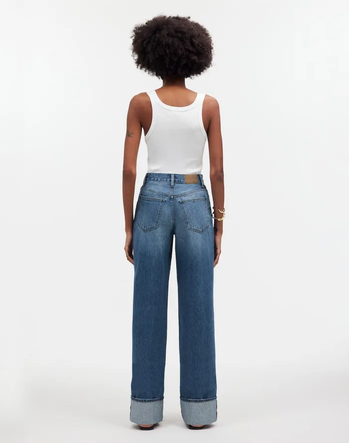 Women Jeans Madewell SuperwideLeg Jeans In Fannin Wash Fannin Wash