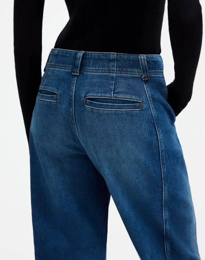 Women Jeans Madewell Tapered Denim Trousers Calvert Wash