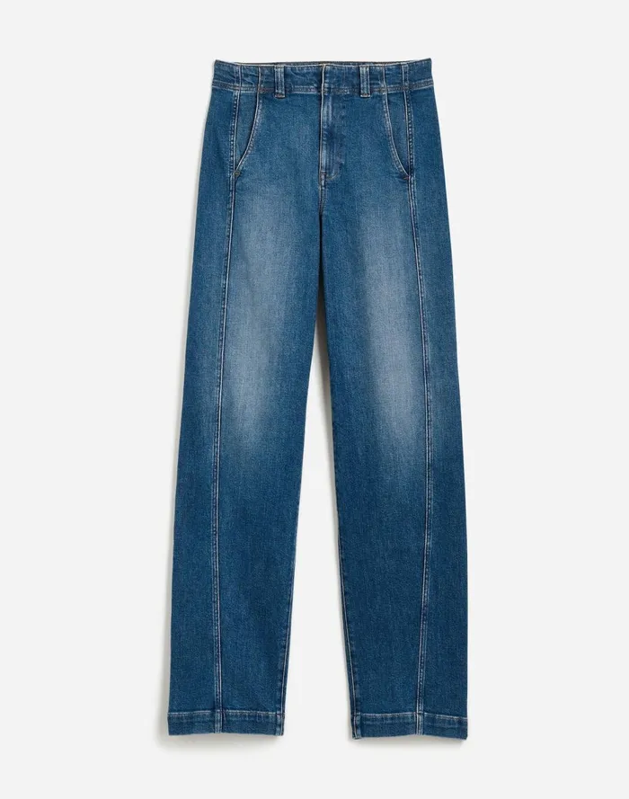 Women Jeans Madewell Tapered Denim Trousers Calvert Wash