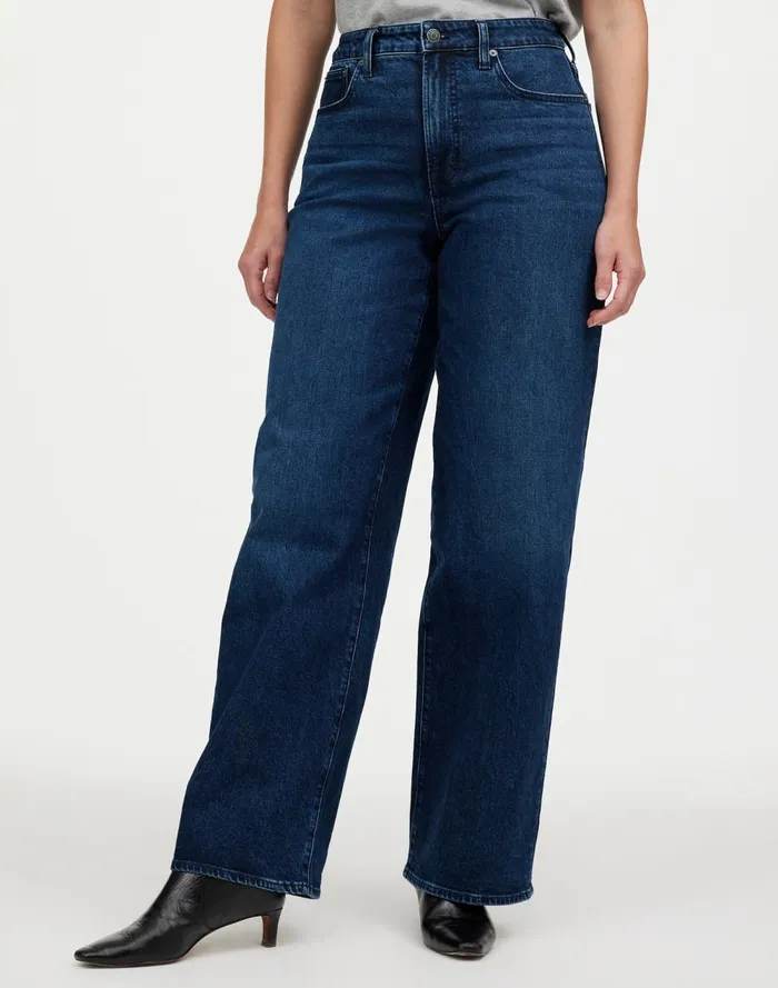 Women Jeans Madewell The Curvy Perfect Vintage WideLeg Jean Nighthawk Wash