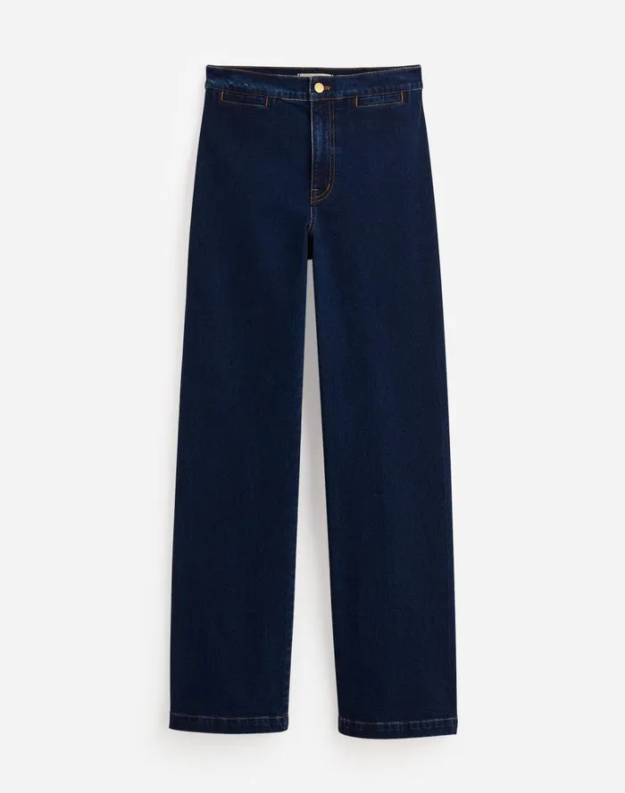 Women Jeans Madewell The Emmett WideLeg Jean Welt Pocket Edition Leffers Wash